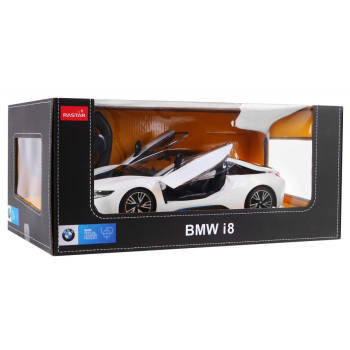 BMW i8 białe RASTAR model 1:14 Zdalnie sterowane auto + pilot 2,4 GHz